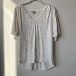 Anthro flutter sleeve top